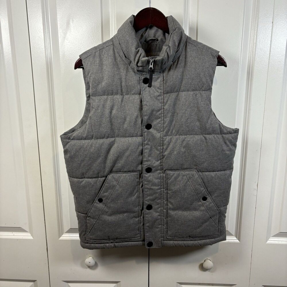 Old Navy Gray Puffer Vest Women S Quilted Insulated Lightweight Layering